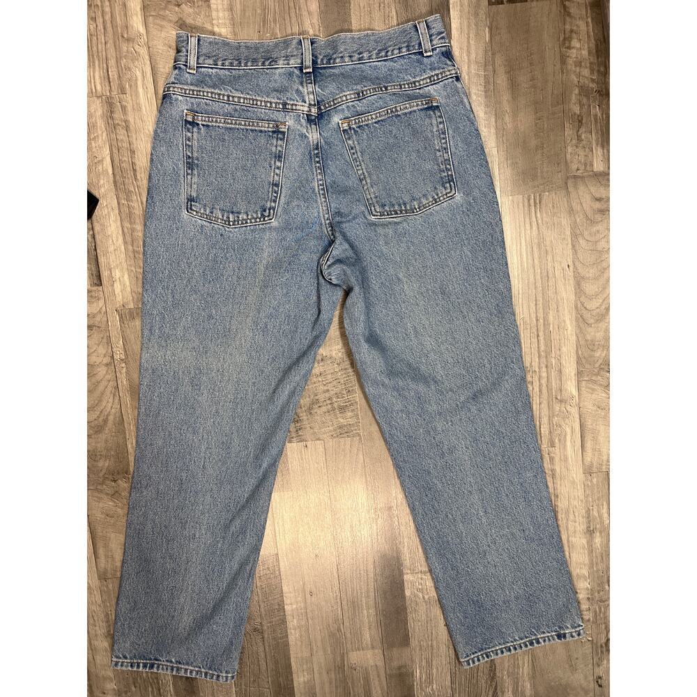 L.L. Bean Original Fit Jeans Women 12 Blue Denim High Rise Straight Leg Classic - Picture 3 of 8